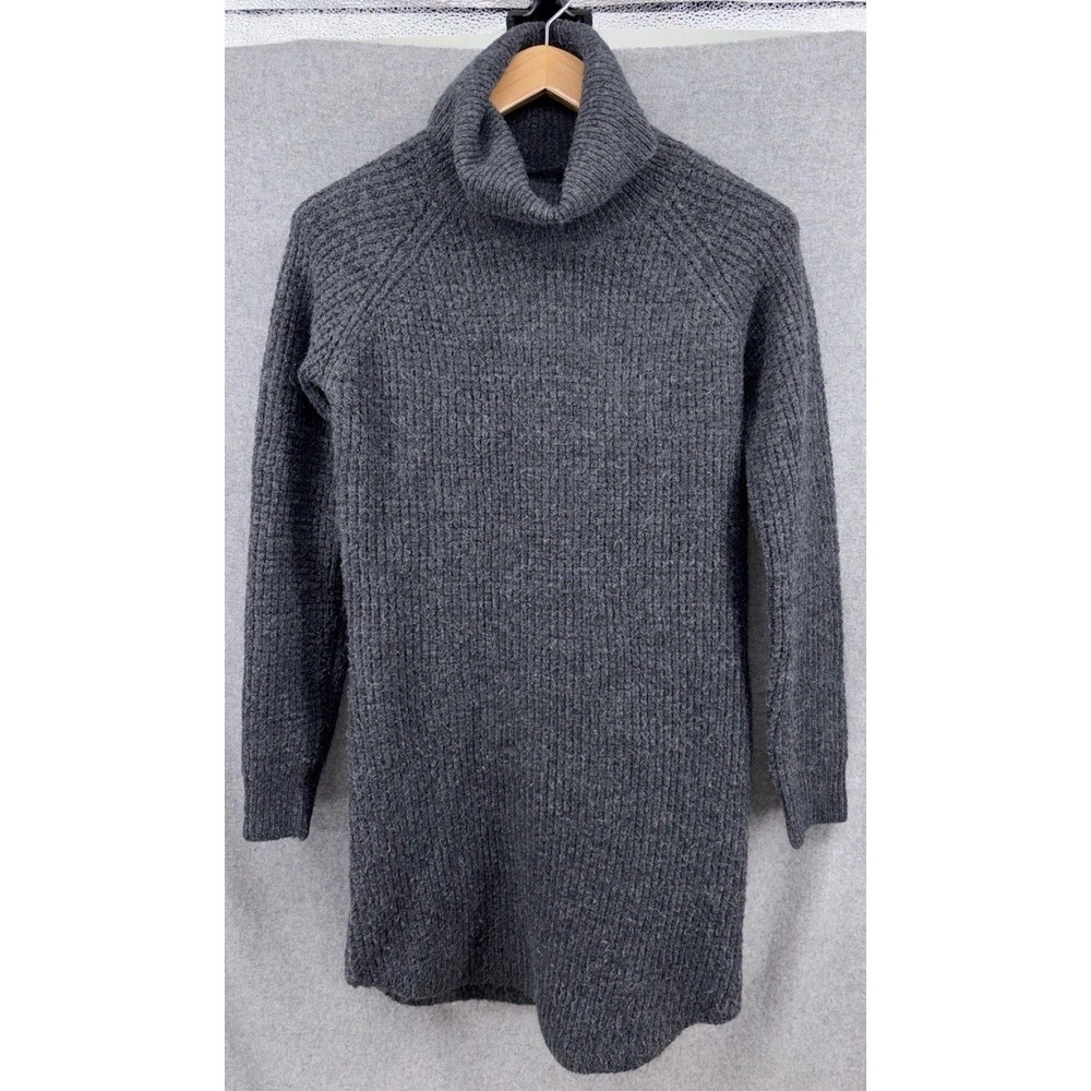 Kuhl Women's Sienna Sweater Dress Small Cowl Neck Chunky Knit Gray